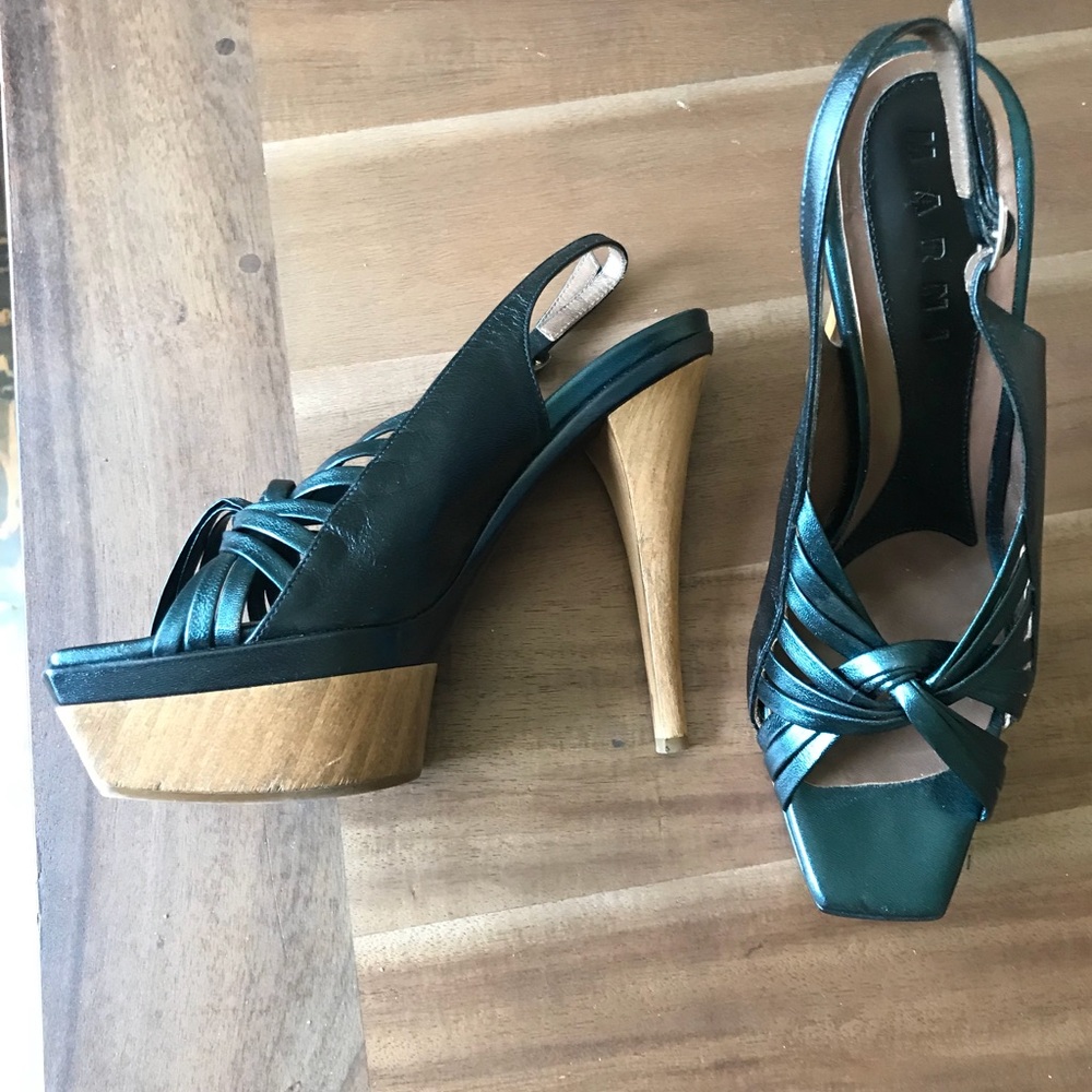 Marni wooden platforms size 39, worn once